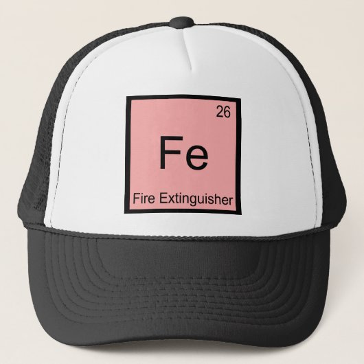 Casquette Fe - Feu Extincteur Funny Symbole de chimie Tee (Devant)