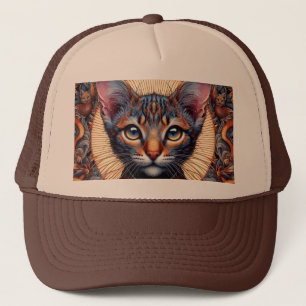 Casquette Félin fantastique orné mythique royal