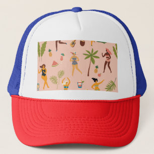 Casquette Femmes en maillot de bain : Danse Vintage tropical