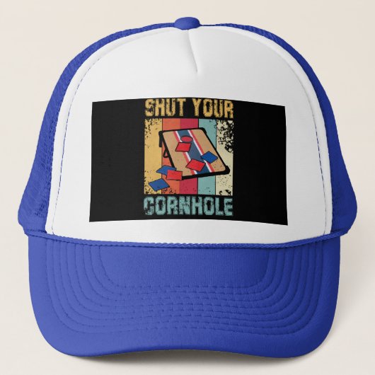 Casquette Fermez votre cadeau de Cornhole drôle (Devant)