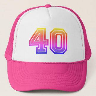 Casquette Fête colorée du 40e anniversaire