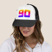 Casquette Fête colorée du 90e anniversaire (En situation)
