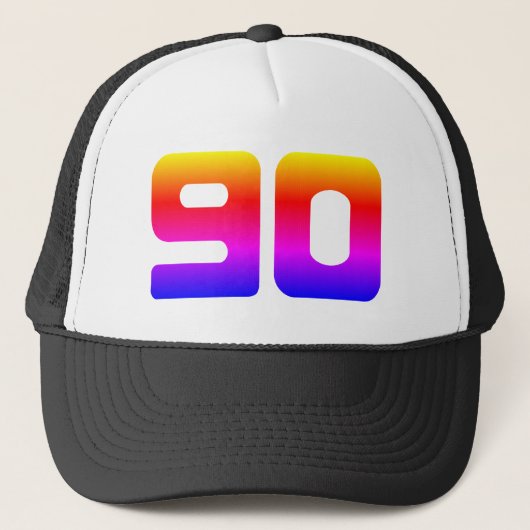 Casquette Fête colorée du 90e anniversaire (Devant)