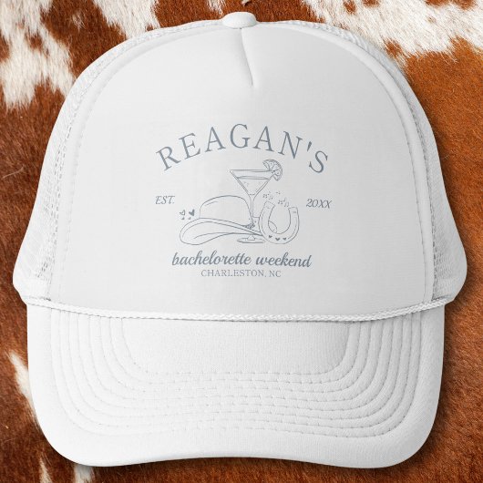 Casquette Fête de Fiançailles de Cowgirl de l'Ouest Dessinée