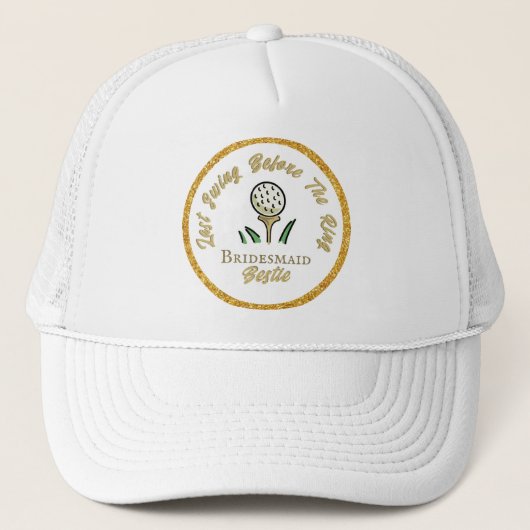 Casquette Fête de golf de Bachelorette personnalisée avec pa (Devant)