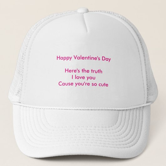 Casquette Fête de la Saint-Valentin, petite-fille (Devant)
