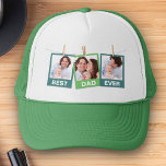 Casquette Fête des pères | Collage photo Best Dad Ever 3<br><div class="desc">Téléchargez vos photos préférées pour faire votre propre cadeau de fête des pères personnalisée unique.</div>