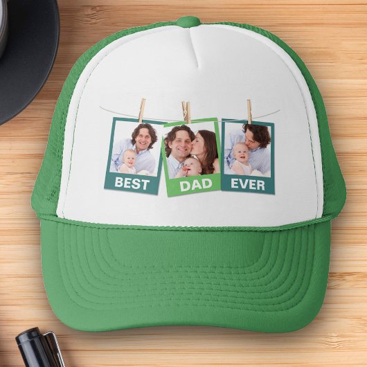 Casquette Fête des pères | Collage photo Best Dad Ever 3