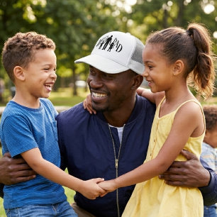 Casquette Fête des Pères - Meilleur Papa - Silhouettes de fa