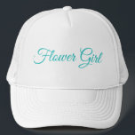 Casquette Fête nuptiale - Flower Girl<br><div class="desc">Un casquette pour la Flower Girl dans un texte de script assez fluide. Un choix idéal pour une douche nuptiale,  un dîner de répétition,  une réception de mariage ou toute autre heure autour des festivités mariages.</div>