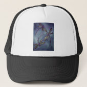 Casquette Feu nocturne violet de libellule (Devant)
