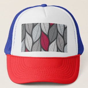Casquette Feuilles colorés : motif sans couture dessiné à la