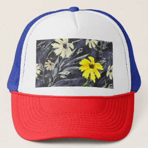 Casquette Feuilles d'automne, baies : motif d'aquarelle.