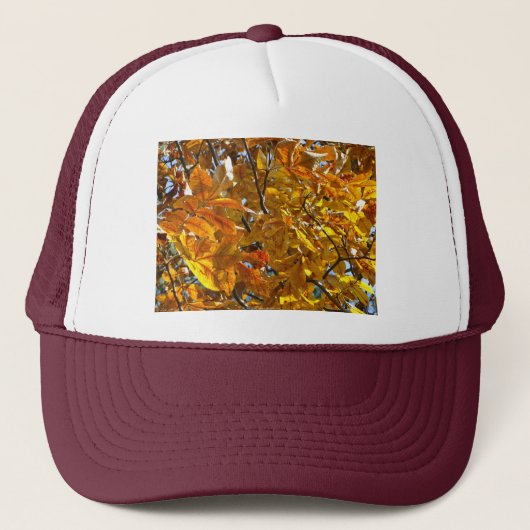 Casquette Feuilles d'automne Cadeaux d'or Vêtements Objets d (Devant)