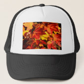 Casquette Feuilles d'automne colorées, feuille d'érable roug (Devant)