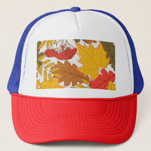 Casquette Feuilles d'automne, simple motif transparent
