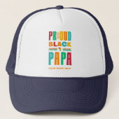 Casquette Fier Black Papa Noir Histoire Mois Famille (Devant)