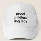 Casquette Fier chien sans enfant dame moderne typographie bl (Devant)