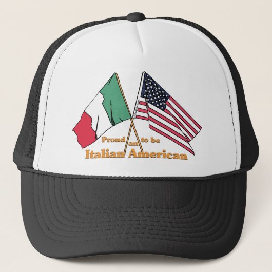 Casquette Fier d'être un Américain italien (Devant)