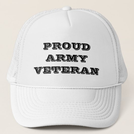 Casquette fier vétéran de l'armée (Devant)