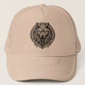 Casquette Fierce Wolf Mandala : Symbole de force (Devant)