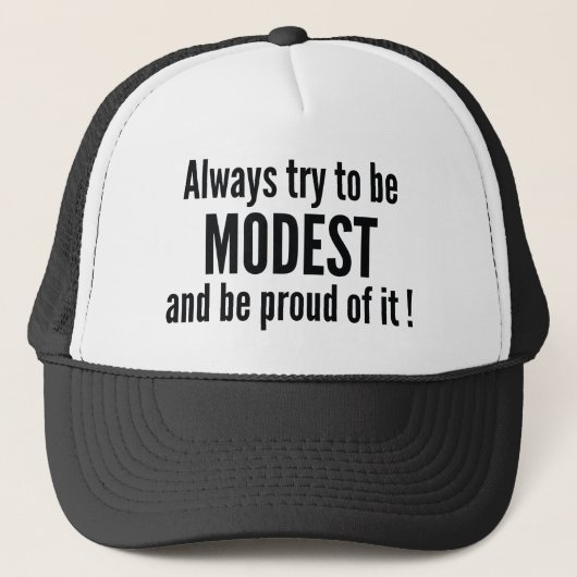 Casquette Fière et modeste (Devant)