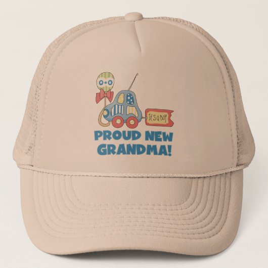 Casquette Fière nouvelle grand-mère-C'est un garçon Tshirts (Devant)