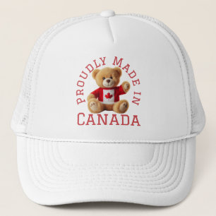 Casquette Fièrement fait au Canada avec ours en peluche