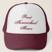 Casquette Fiers Homeschool Mama White et Maroon (Devant)