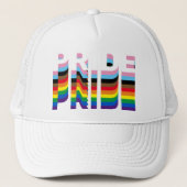 Casquette Fierté arc-en-ciel diversité inclusive lgbtq typog (Devant)