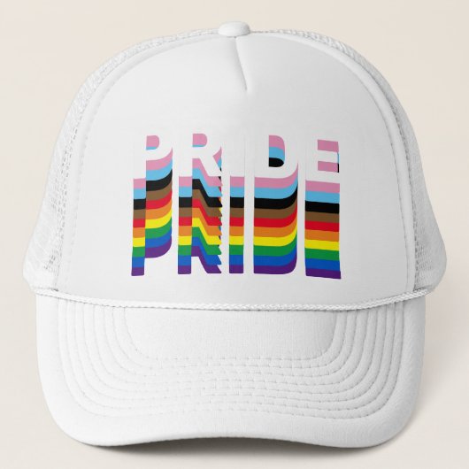 Casquette Fierté arc-en-ciel diversité inclusive lgbtq typog (Devant)