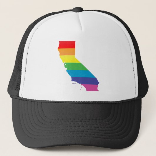 Casquette fierté californienne. rayé. (Devant)