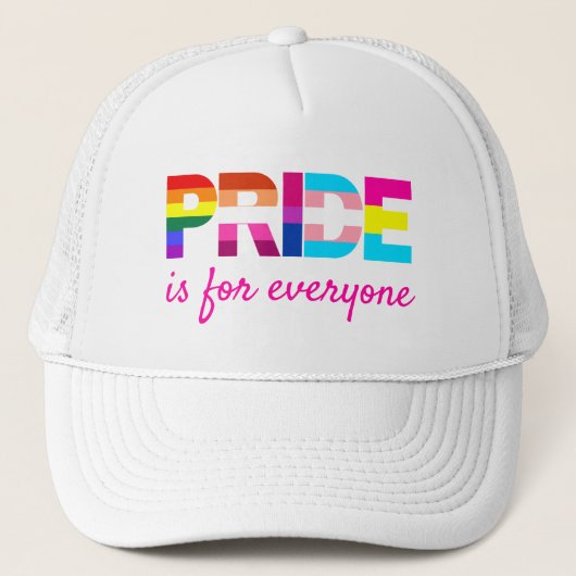Casquette Fierté LGBTQ Couleurs arc-en-ciel Typographie (Devant)