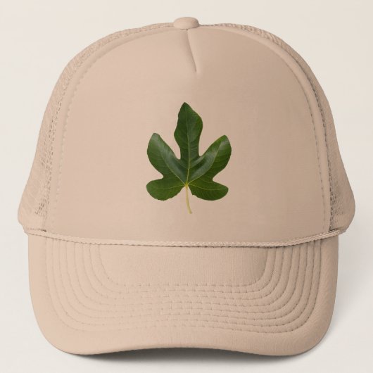 Casquette Fig arbre Single Green leaf closeuse isolé (Devant)