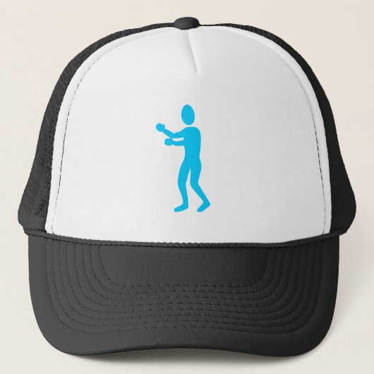 Casquette Figure de boxe - bleu ciel (Devant)