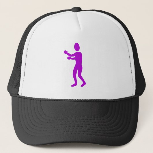 Casquette Figure de boxe - violet (Devant)