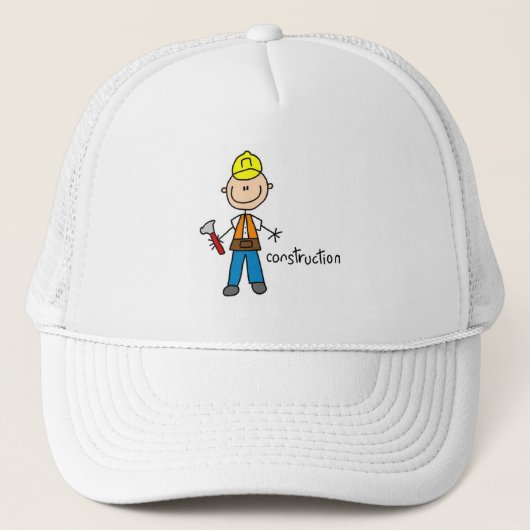 Casquette Figure de stylet de construction (Devant)