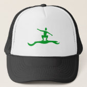Casquette Figure de surf - Vert herbe (Devant)