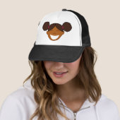 Casquette Fille aux Afro Puffs Visage (En situation)