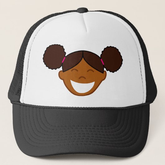 Casquette Fille aux Afro Puffs Visage (Devant)