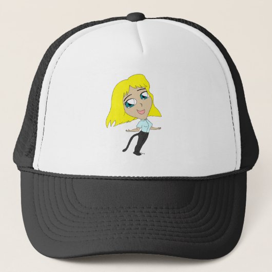 Casquette fille chibi avec une queue (Devant)