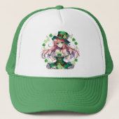 Casquette Fille d'anime de la Saint Patrick's Day (Devant)