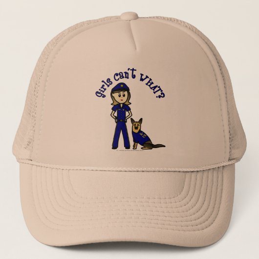 Casquette Fille de la police K9 (Devant)