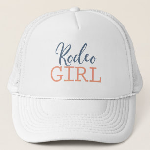 Casquette Fille de Rodéo de Peach et Bleu du Pays