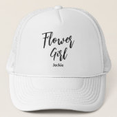 Casquette Fille Fleur Mariage Noir Blanc (Devant)