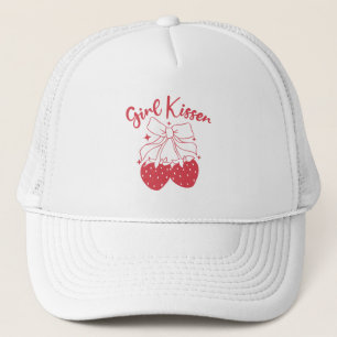 Casquette Fille Kisser Cute Coquette Fraise Lesbian Pride
