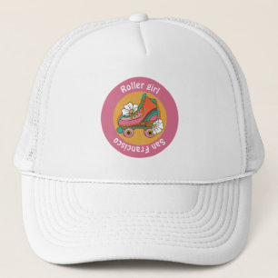 Casquette fille patineuse à roulettes de ville personnalisée