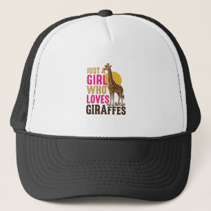 Casquette Fille qui aime les girafes Vintage Giraffe Shirt D