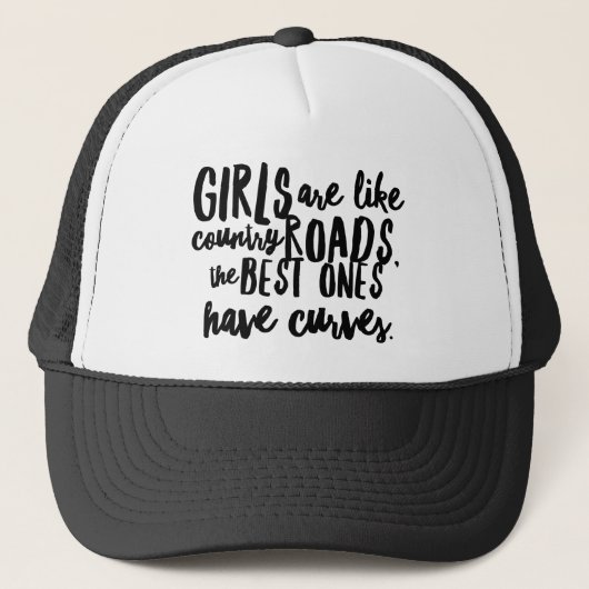 Casquette Filles courbées sur les routes de campagne Trucker (Devant)