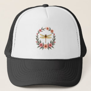 Casquette Filles esthétiques Cottagecore Floral Libellule Mi